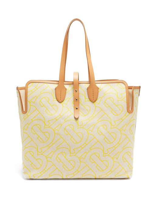 yellow canvas tote bag