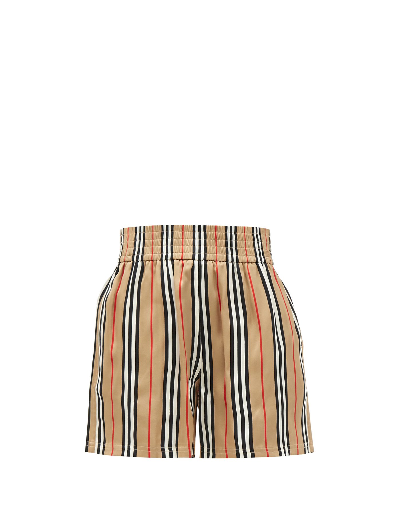 Marsett Icon-striped silk shorts 