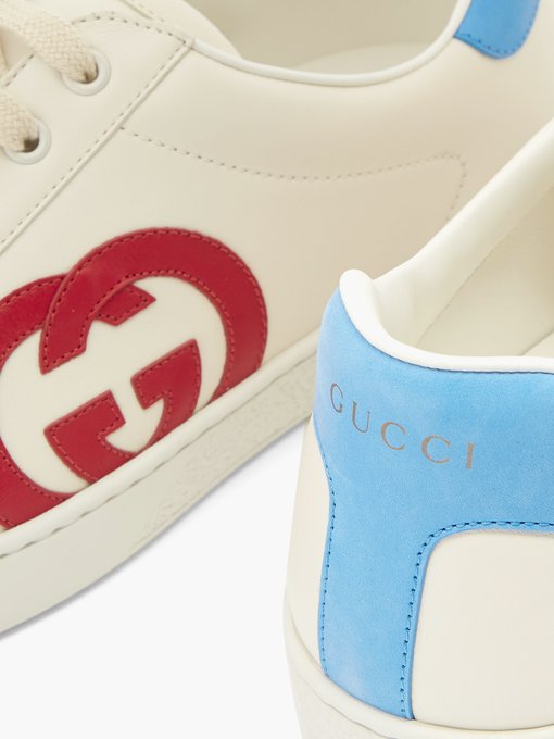 Ace GG logo-patch leather trainers 
