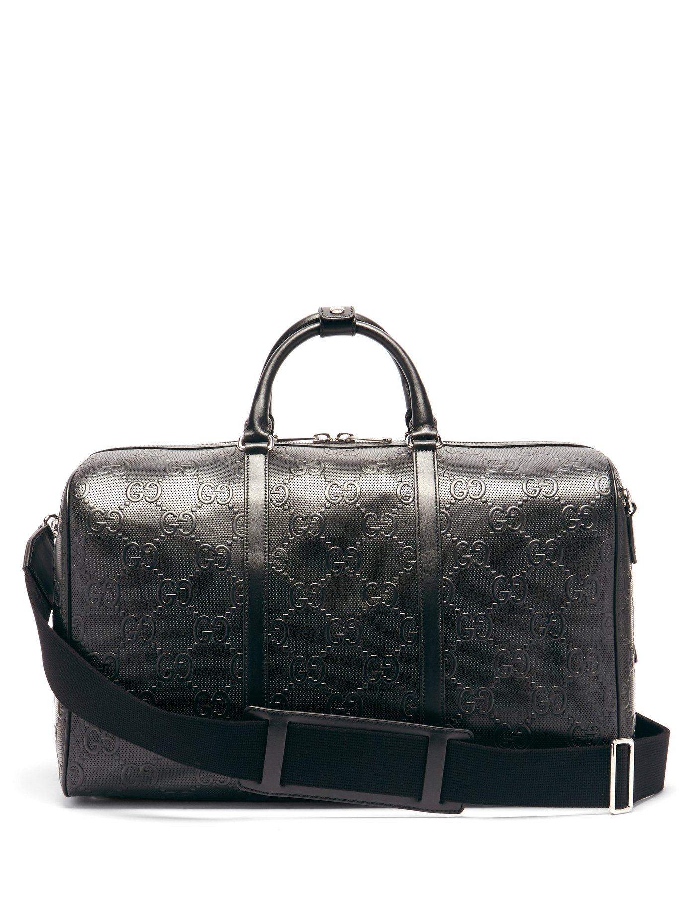 GG-monogram perforated-leather holdall 