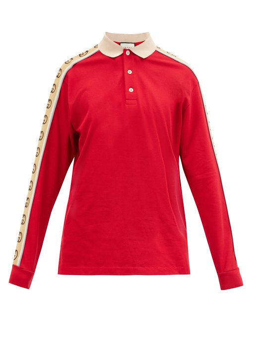 red gucci long sleeve shirt