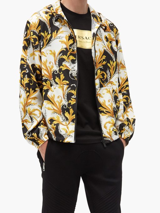baroque print beach jacket