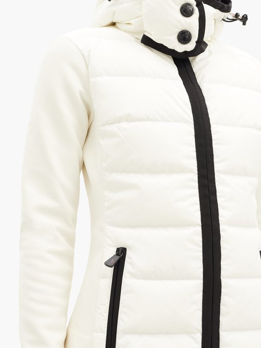 moncler panelled jersey and quilted shell down jacket