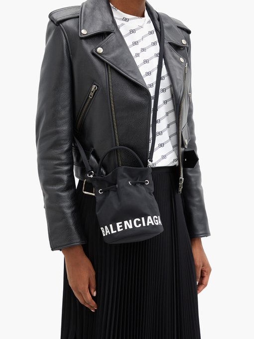 balenciaga wheel xs drawstring bucket