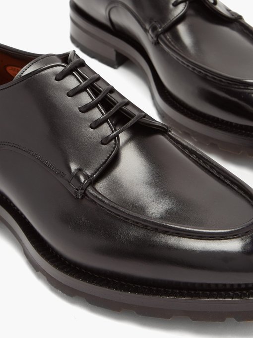 Chunky-sole leather Derby shoes 