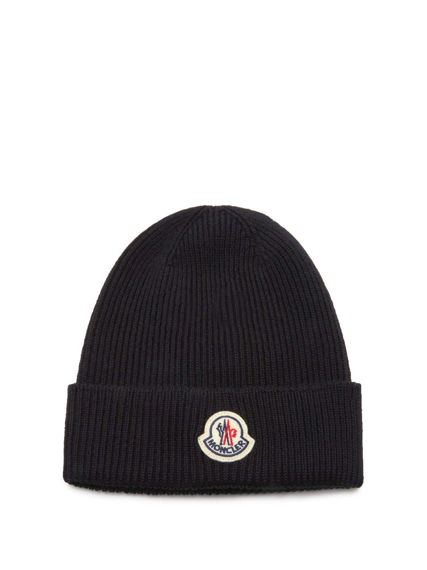 moncler ribbed beanie hat