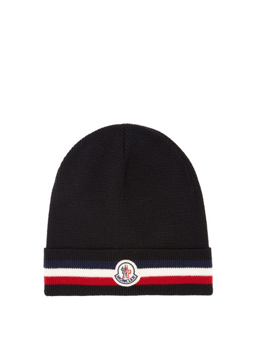 Striped wool beanie hat | Moncler 