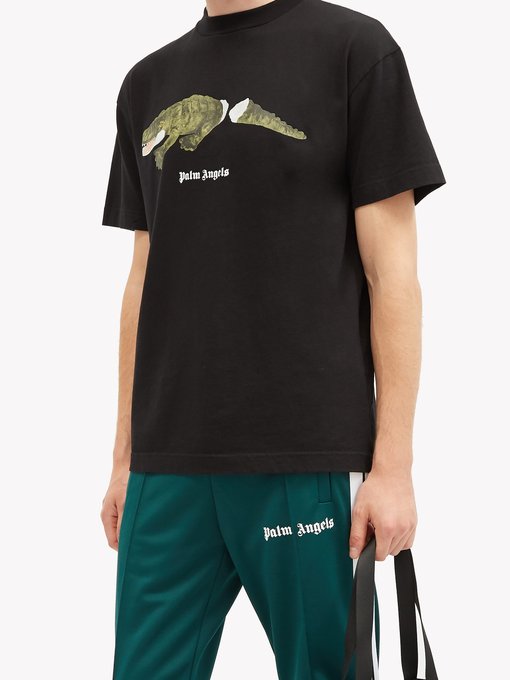 Crocodile-print cotton-jersey T-shirt | Palm Angels | MATCHESFASHION US