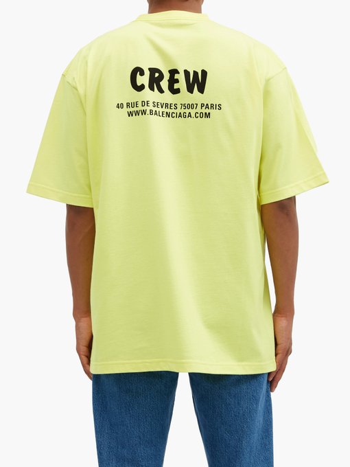 Crew-print cotton-jersey T-shirt | Balenciaga | MATCHESFASHION JP