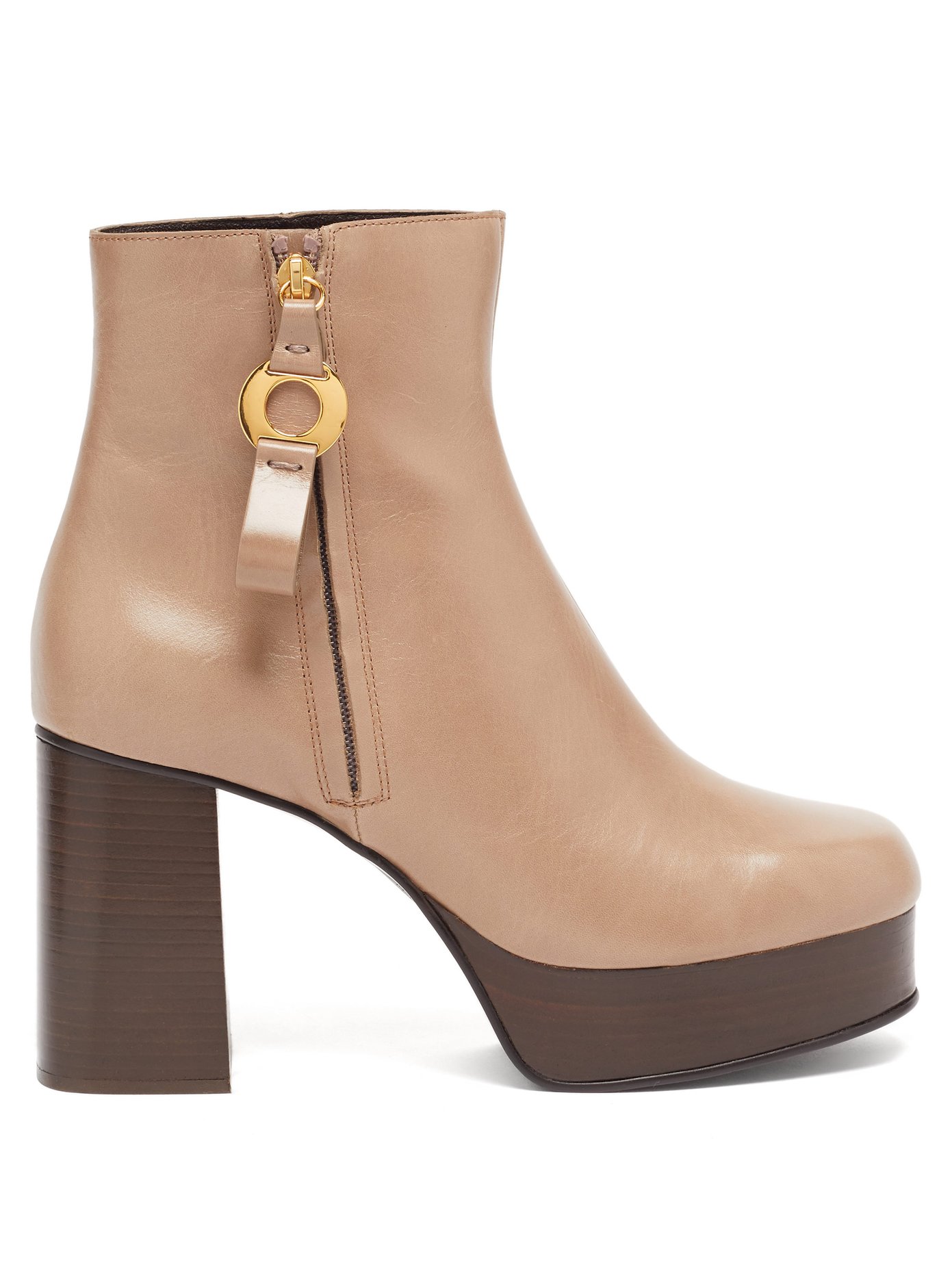 Leather platform ankle boots | See By 