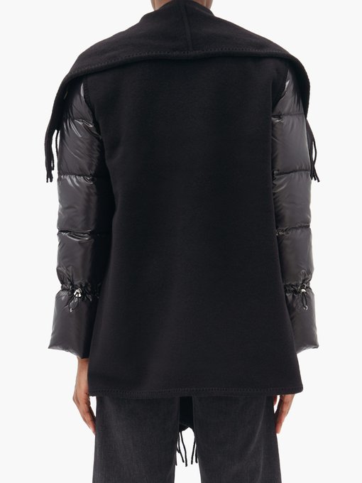 Mantella padded-sleeves wool wrap jacket | Moncler | MATCHESFASHION US