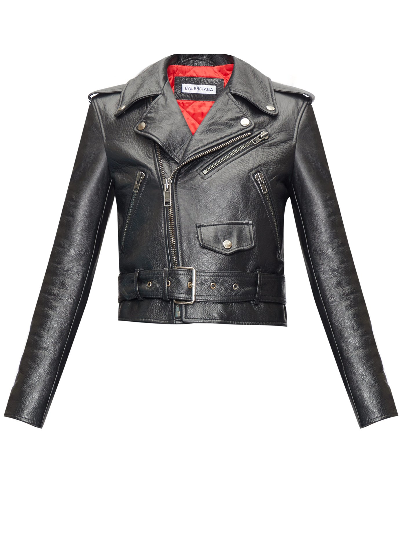 balenciaga biker leather jacket