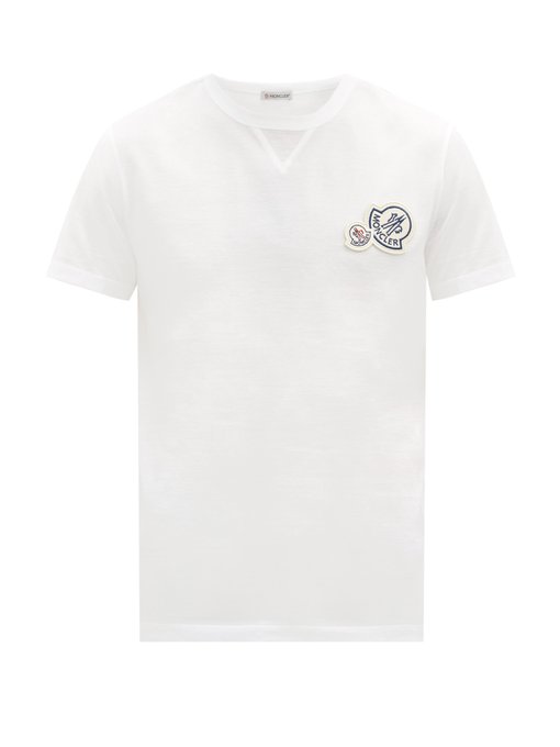 Double-logo cotton-jersey T-shirt 