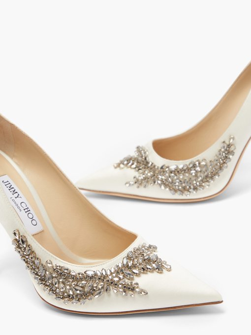 jimmy choo swarovski crystal studded heels