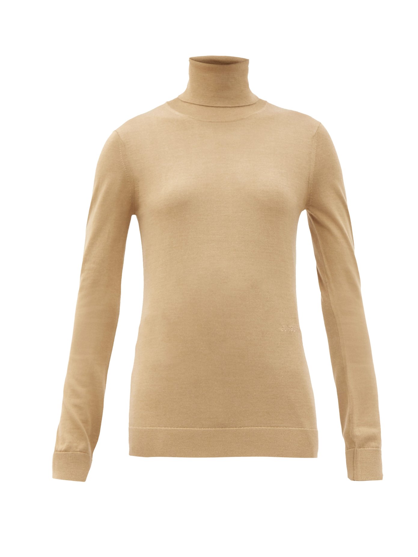 roll-neck two-tone wool-blend sweater 