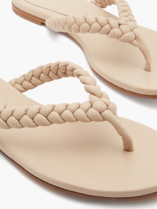 Braided leather flip flops | Gianvito 