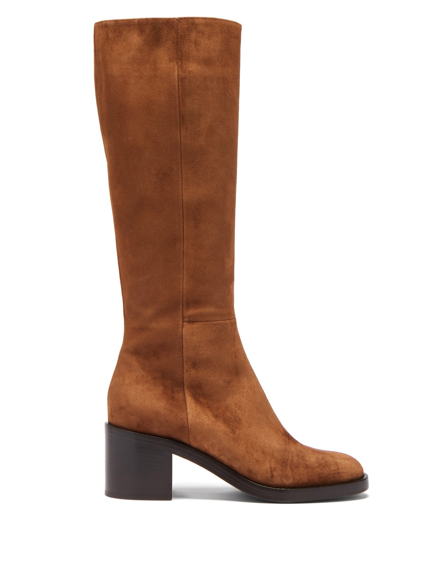 tan suede high boots