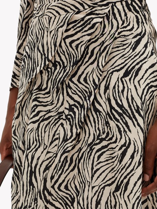 Cacia zebra-print silk-blend midi skirt | Isabel Marant | MATCHESFASHION US