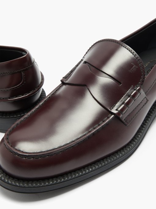 tod's leather penny loafers