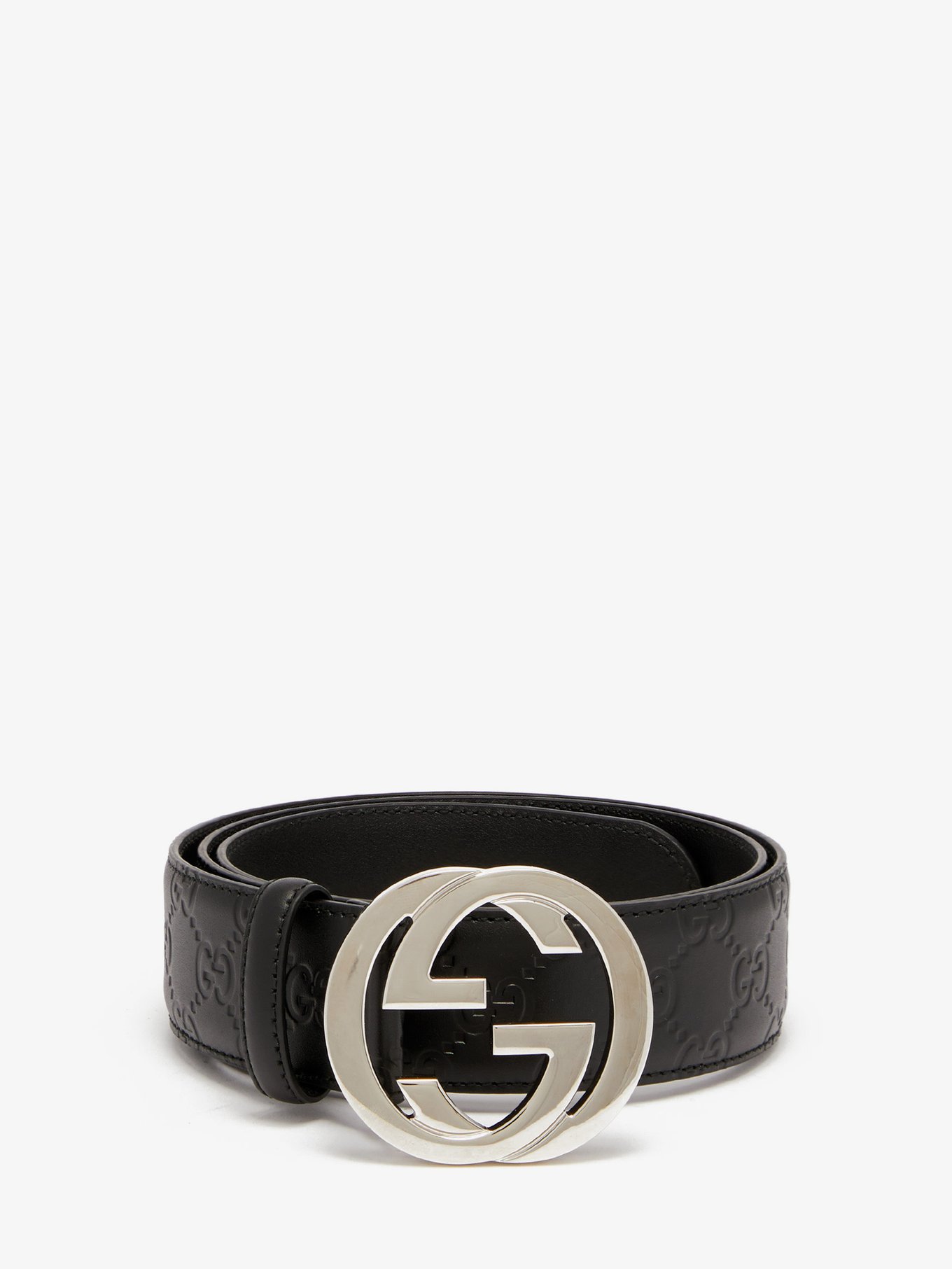 gucci signature belt with gg detail