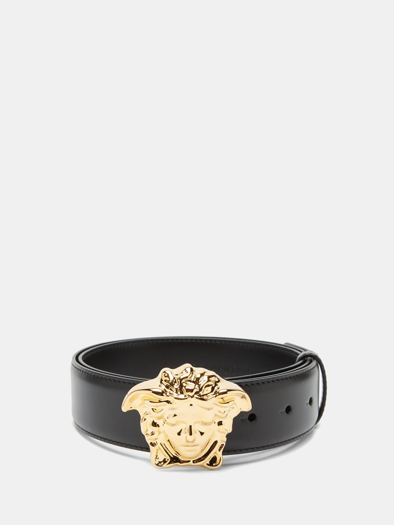 Medusa-buckle leather belt | Versace
