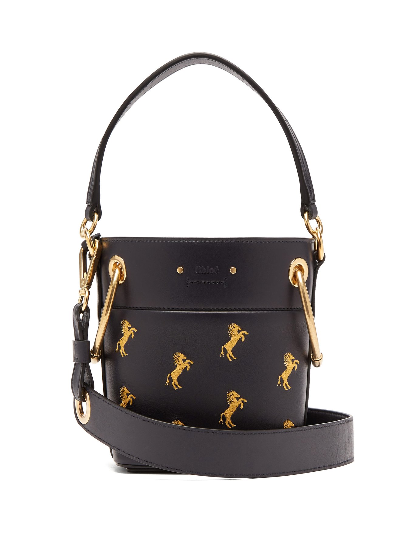 chloe embroidered horse bag