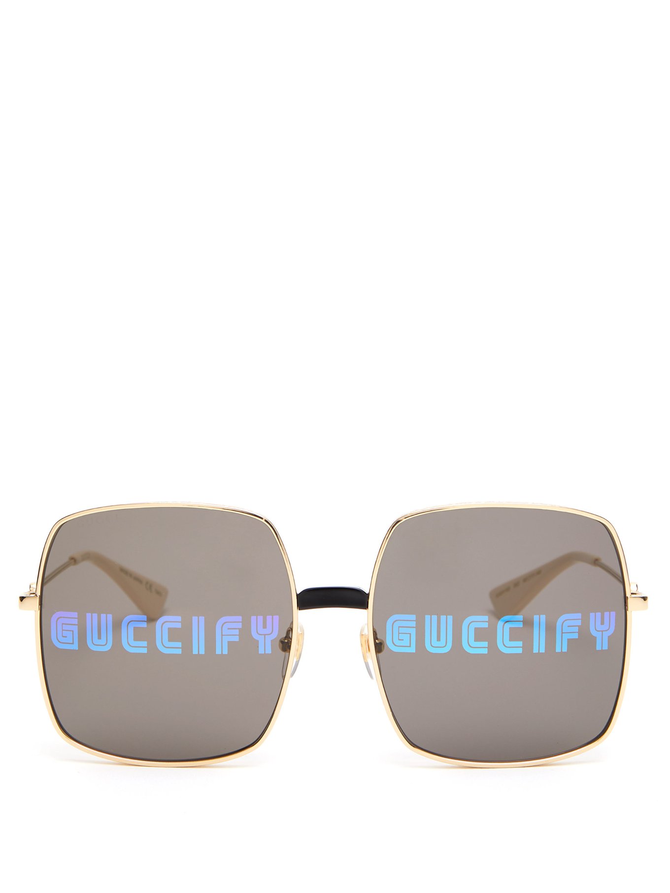 Guccify square metal sunglasses 