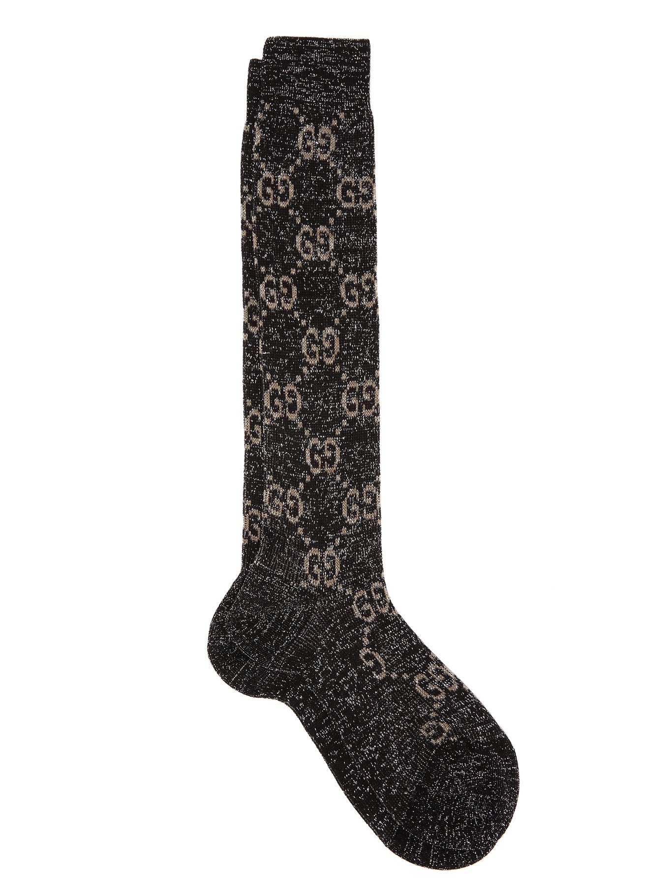 rookie Landbrug taktik Gucci Gucci GG metallic knee-high cotton-blend socks  Black｜MATCHESFASHION（マッチズファッション)