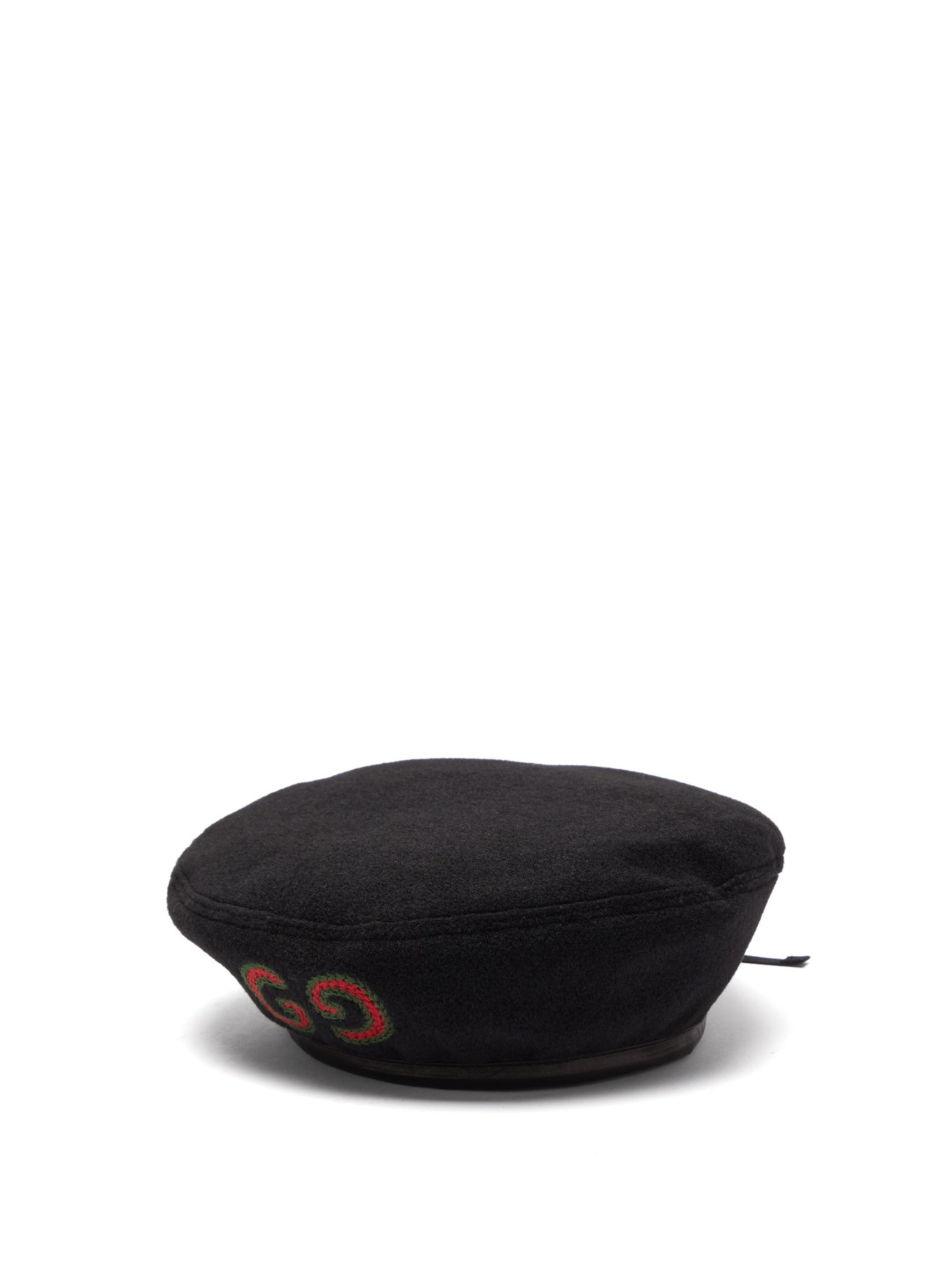 leather beret gucci