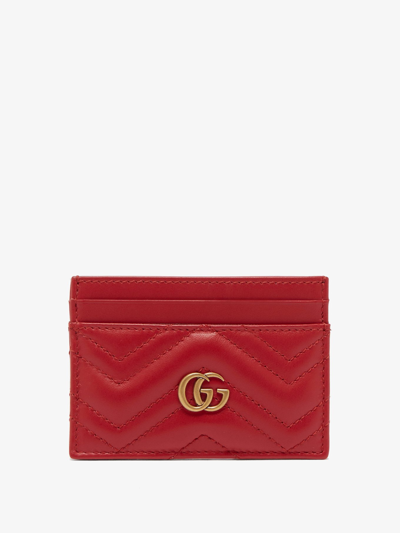 red gucci card holder