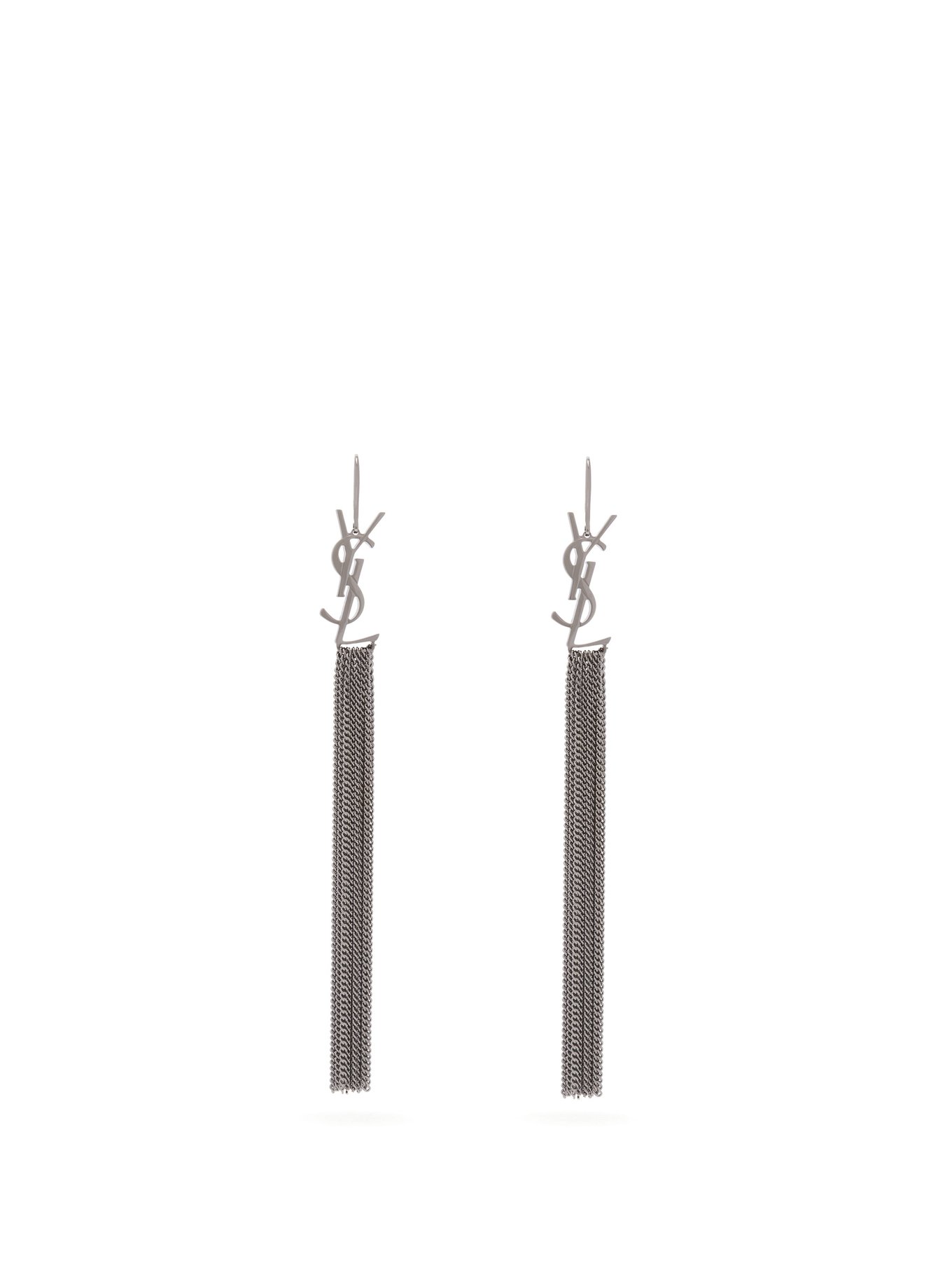 Silver earrings Mistral prints and tassels