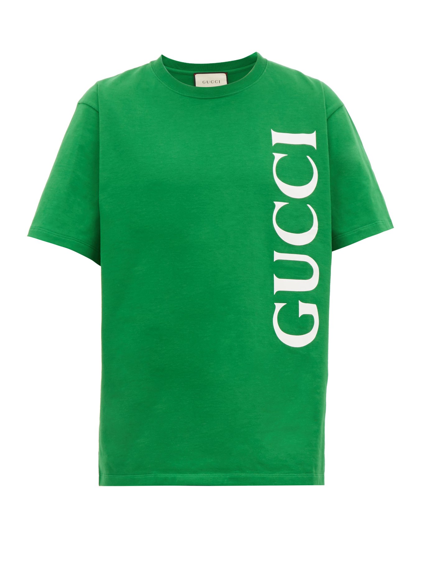 Gucci グッチ バーティカルロゴ Tシャツ グリーン Matchesfashion マッチズファッション