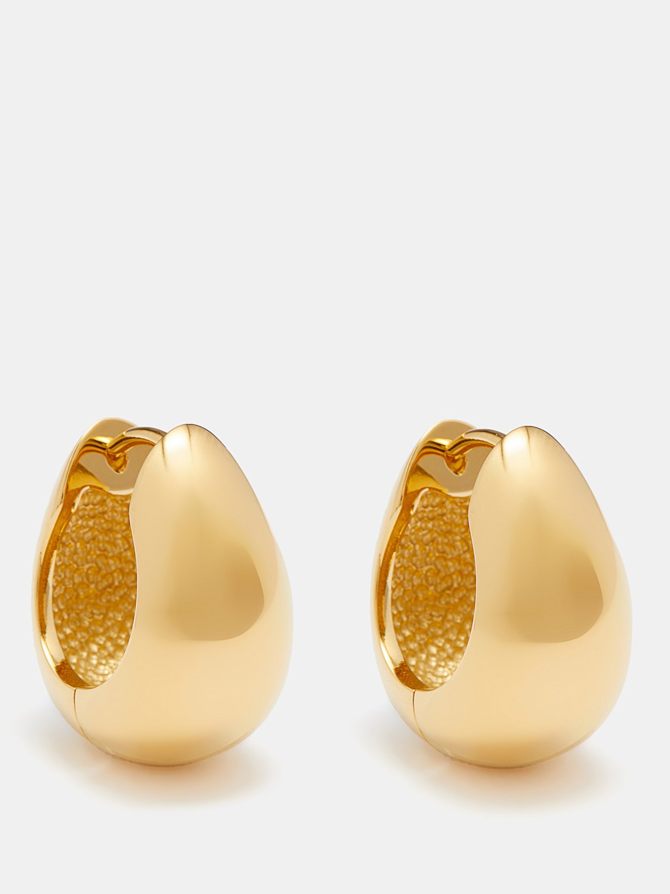 Hinged 18kt gold-vermeil hoop earrings | Sophie Buhai