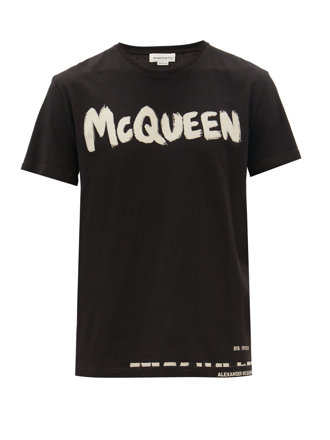 Graffiti logo-print cotton-jersey T-shirt | Alexander McQueen