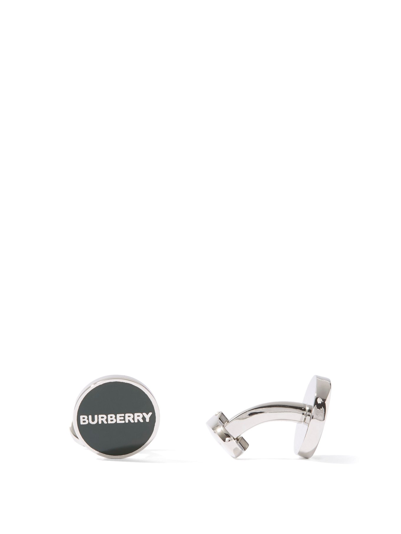 Green Enamelled-logo cufflinks Burberry |