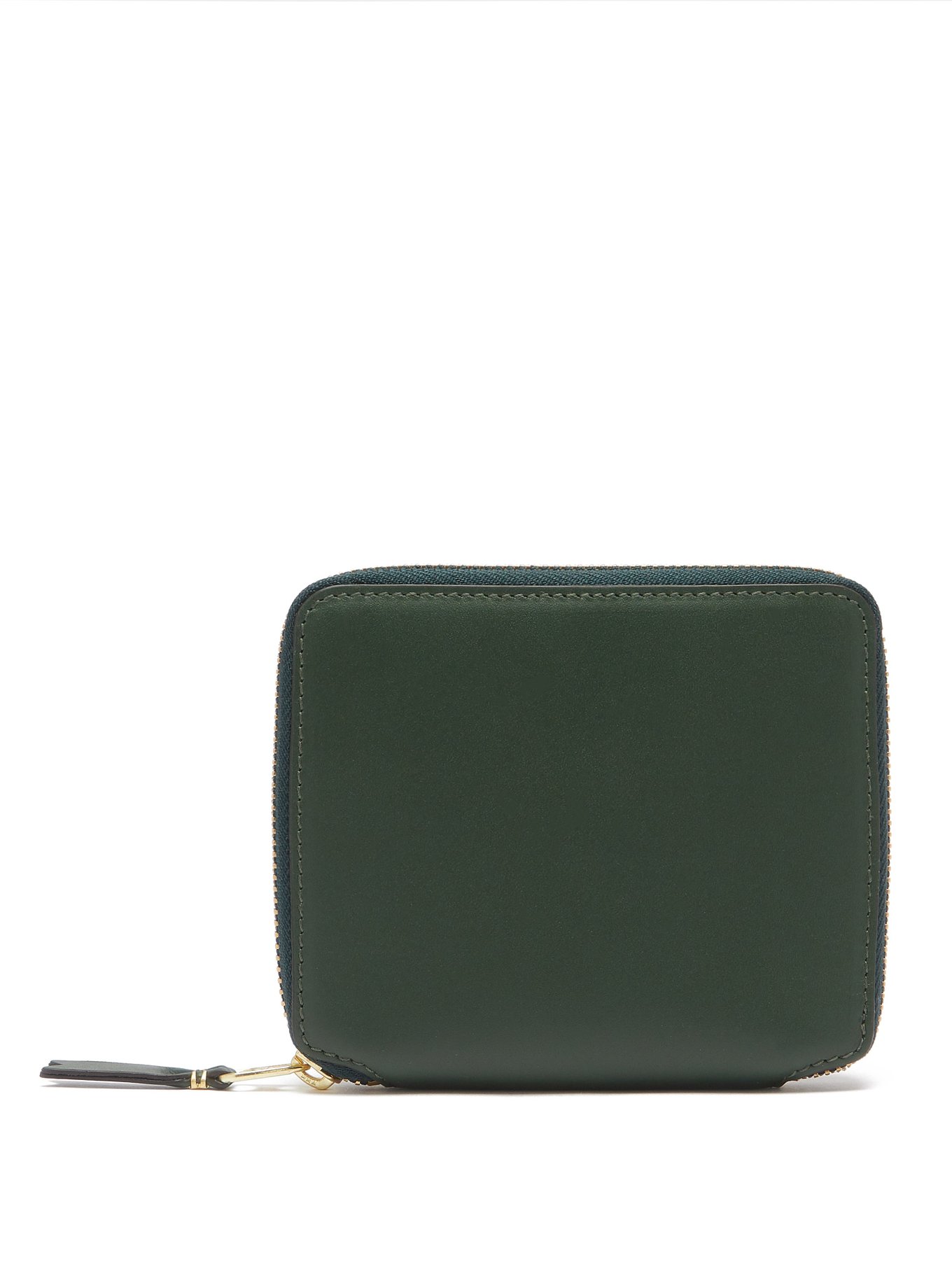 Green Zip-around leather wallet | Comme des Garçons Wallet