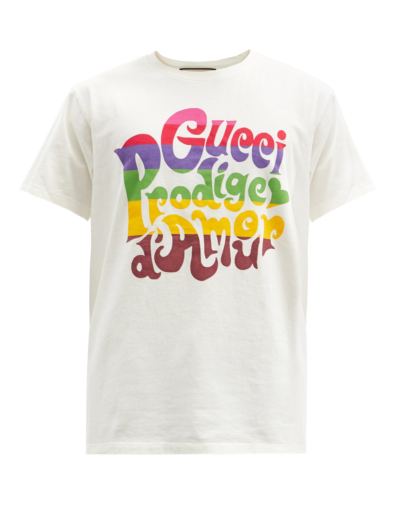 Gucci グッチ Prodige D Amourプリント コットンtシャツ ホワイト Matchesfashion マッチズファッション