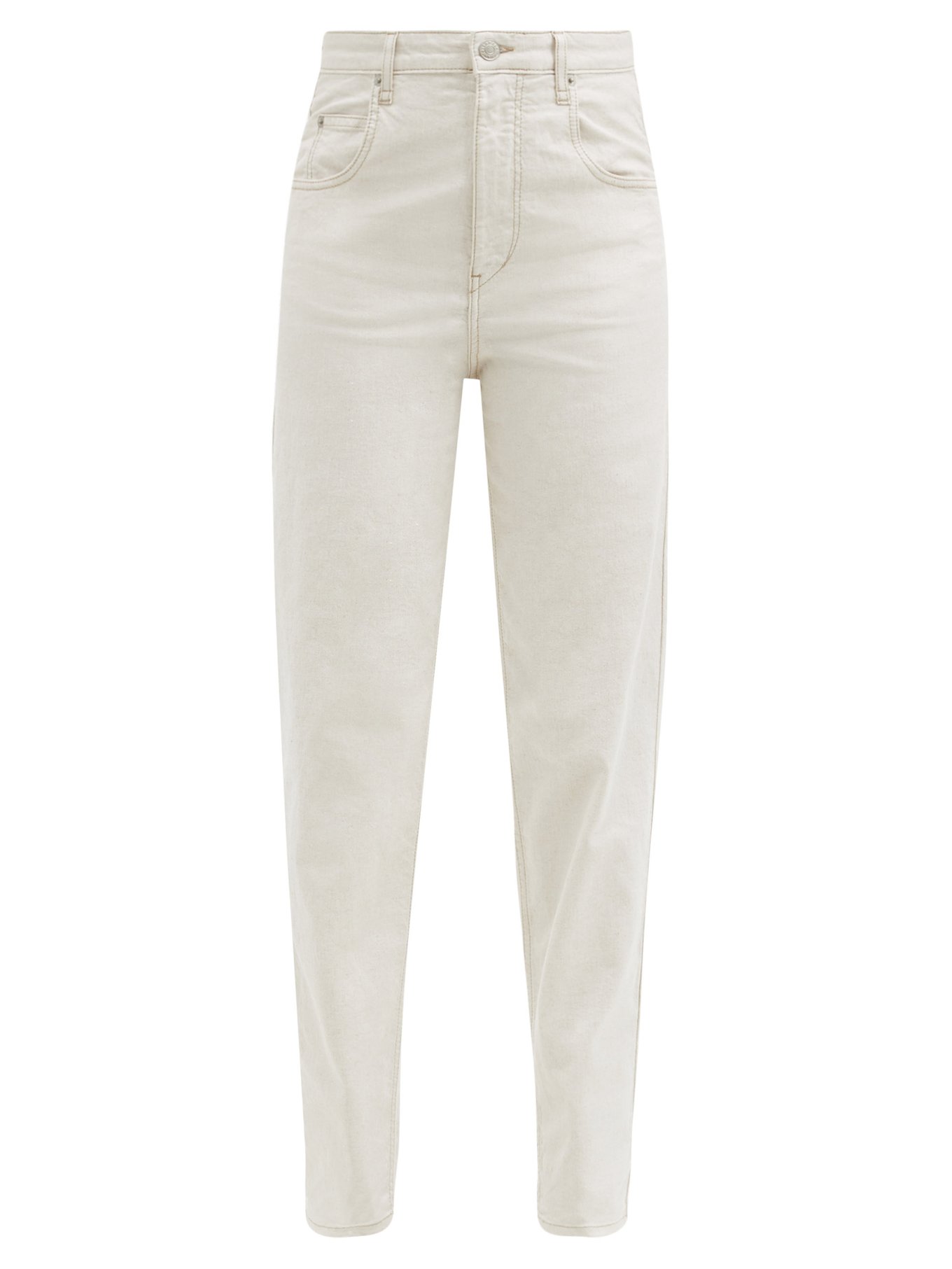 Gavmild puls Færøerne White Corfy high-rise tapered-leg jeans | Isabel Marant Étoile |  MATCHESFASHION US