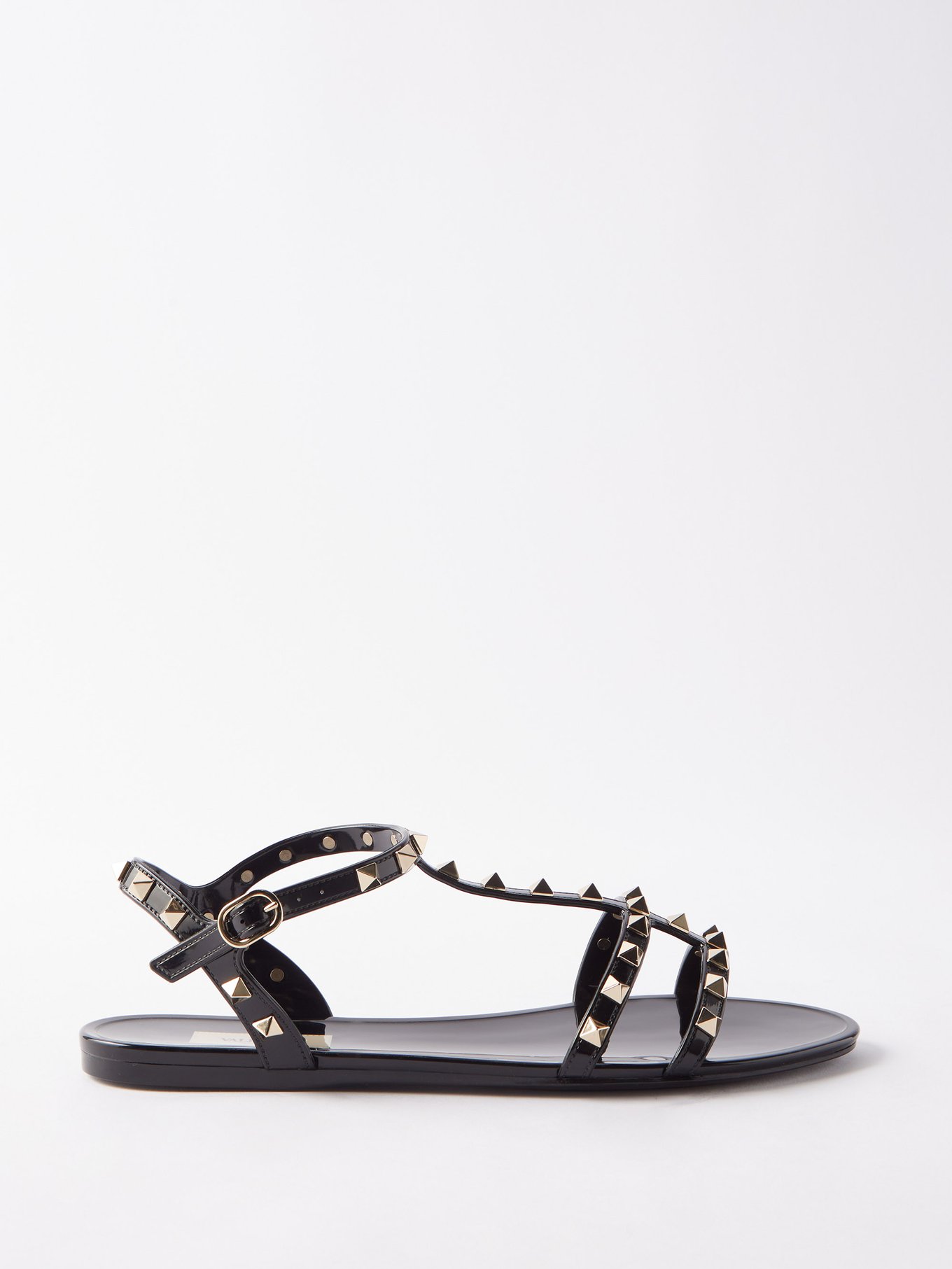 valentino jelly sandals gold