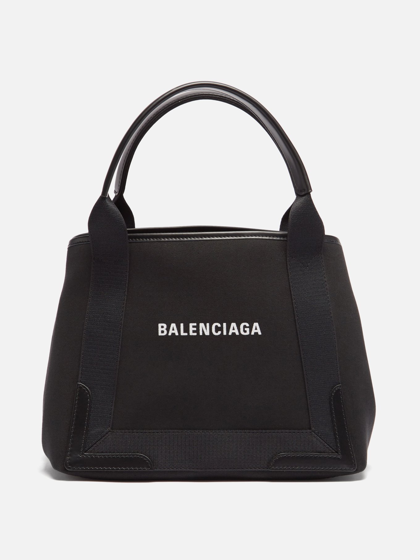 Balenciaga バレンシアガ カバス S キャンバストートバッグ ブラック｜MATCHESFASHION（マッチズファッション)