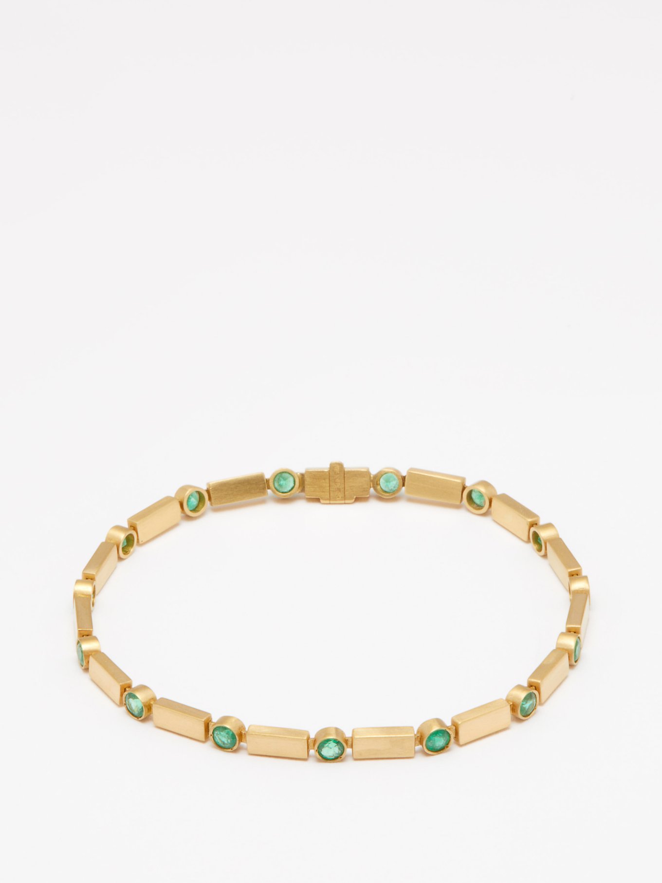 Bracelet en or et émeraude Stepping Stones Matchesfashion Femme Accessoires Bijoux Bracelets 