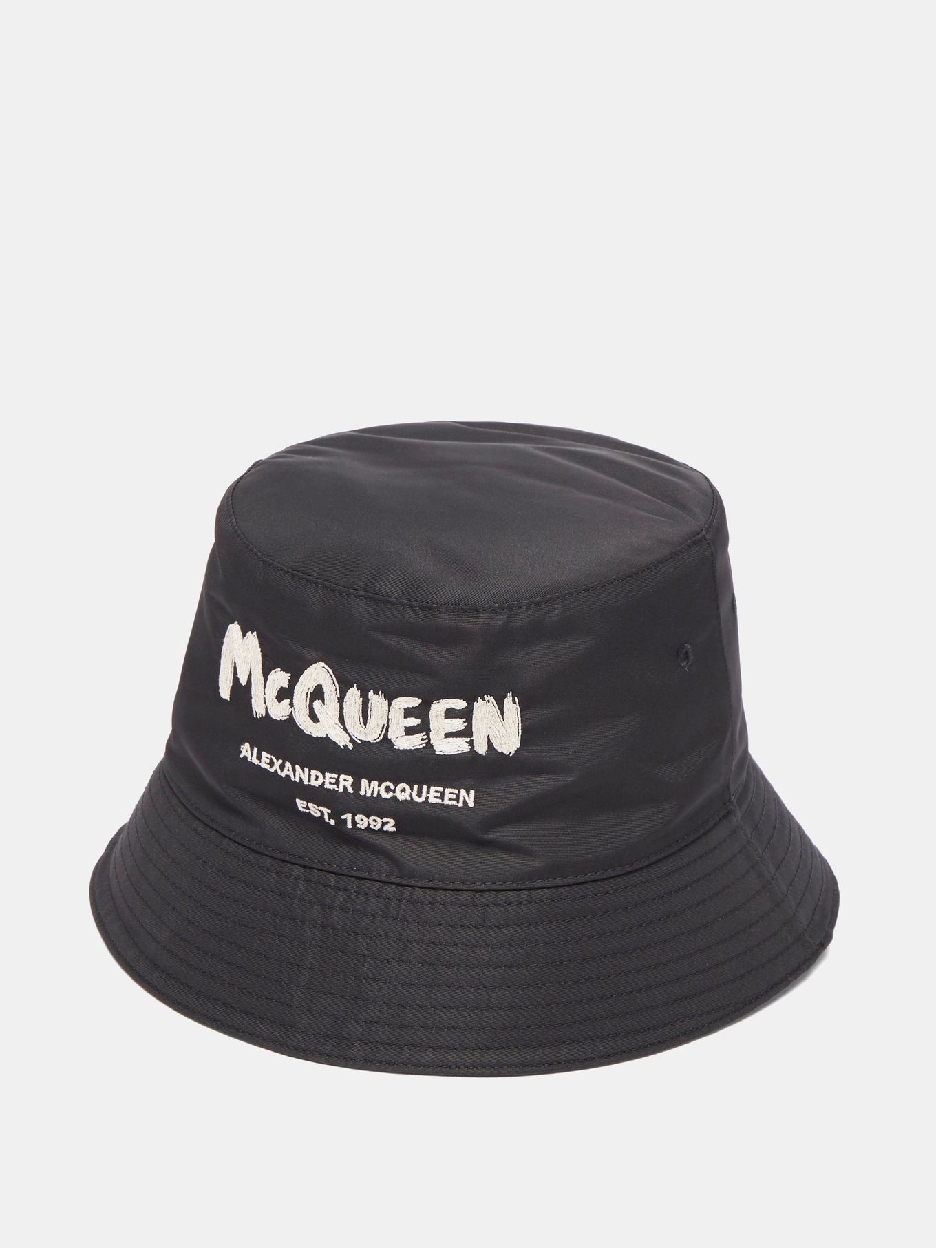 Casquette à logo Cuir Alexander McQueen pour homme en coloris Noir Homme Chapeaux Chapeaux Alexander McQueen 