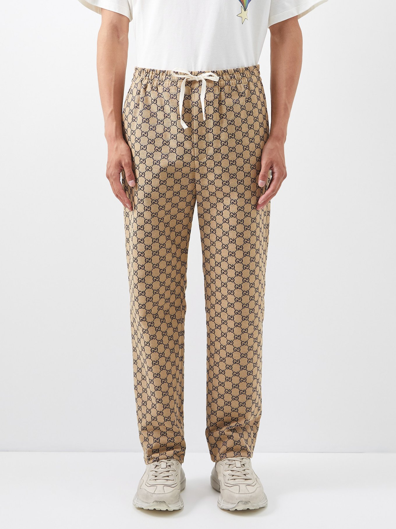 gg jacquard cotton pants