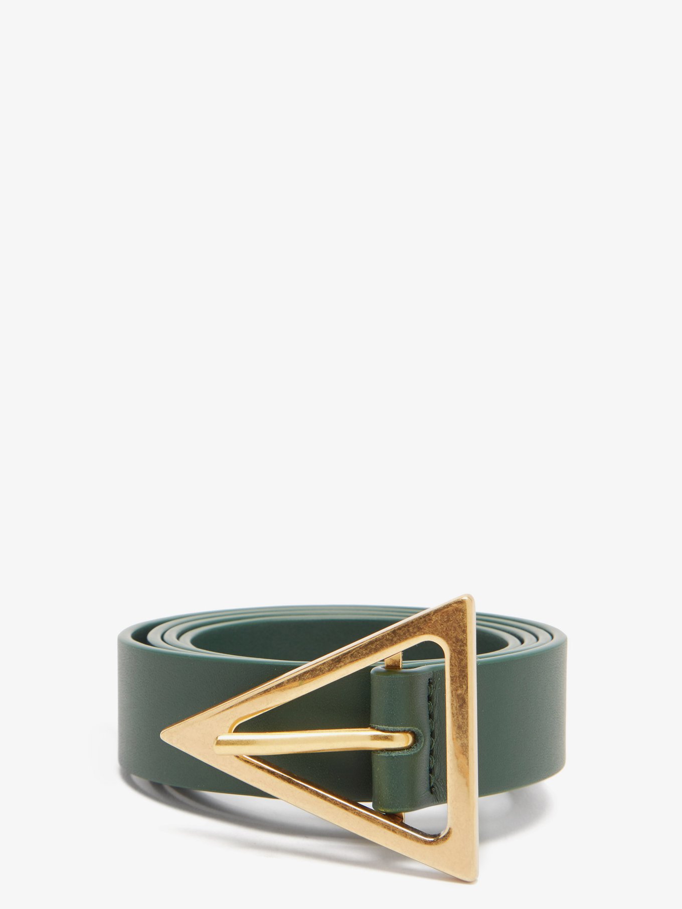 Triangle-buckle leather belt | Bottega Veneta