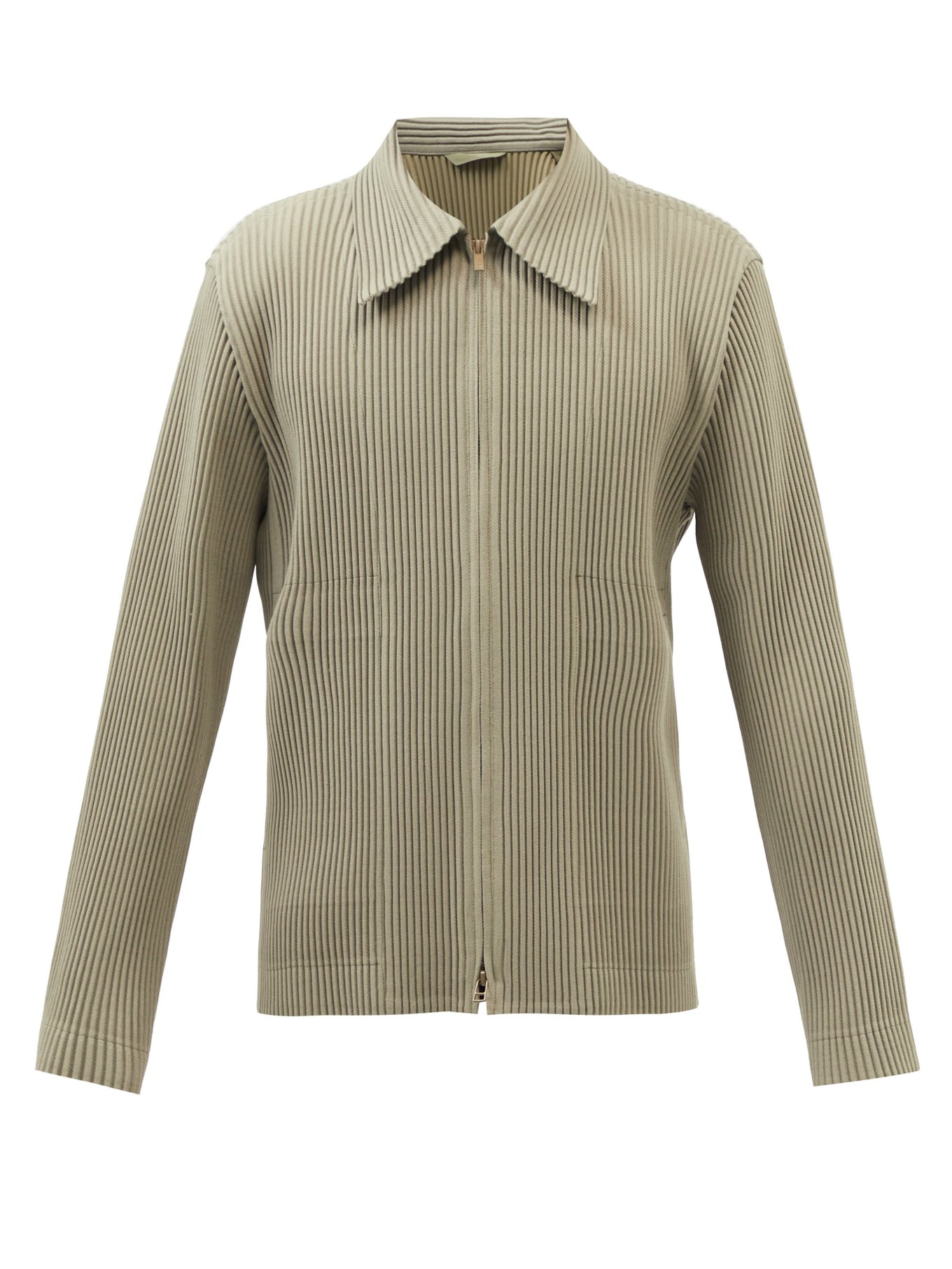 Zipped technical-pleated shirt | Homme Plissé Issey Miyake