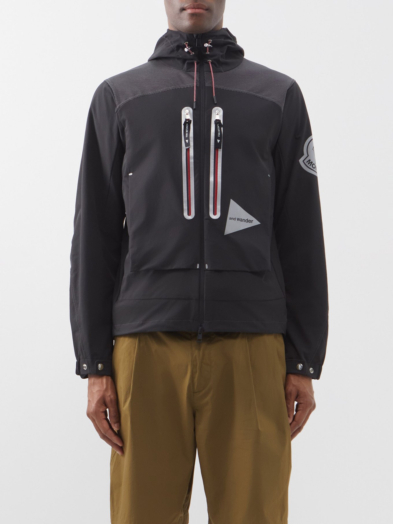 Black Itabashi logo-print zipped hooded jacket | Moncler Genius 