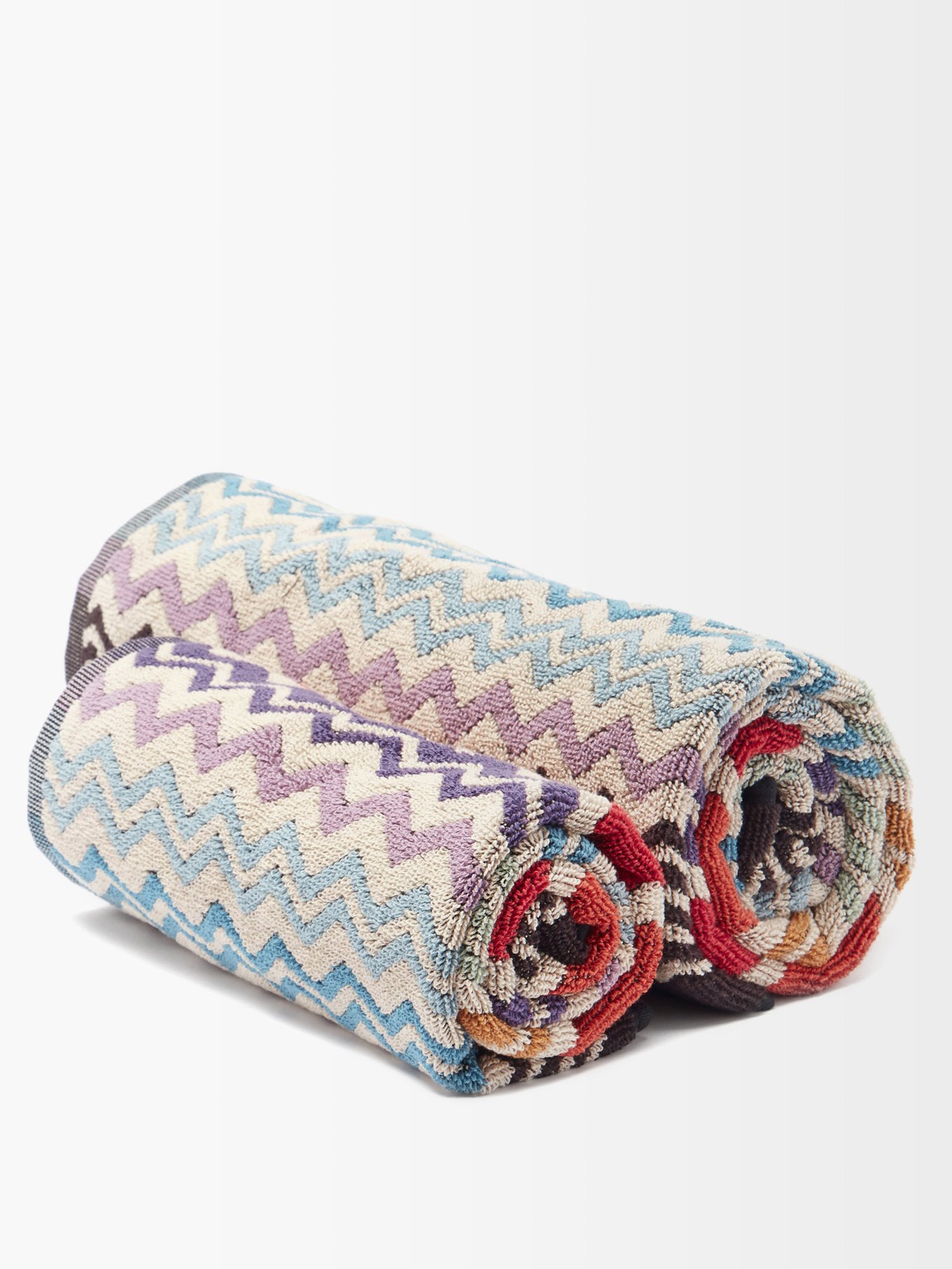 Details about   Missoni Home Rufus Terry Bath Beach Towel Signature Rainbow Zigzag $220 MSRP New 
