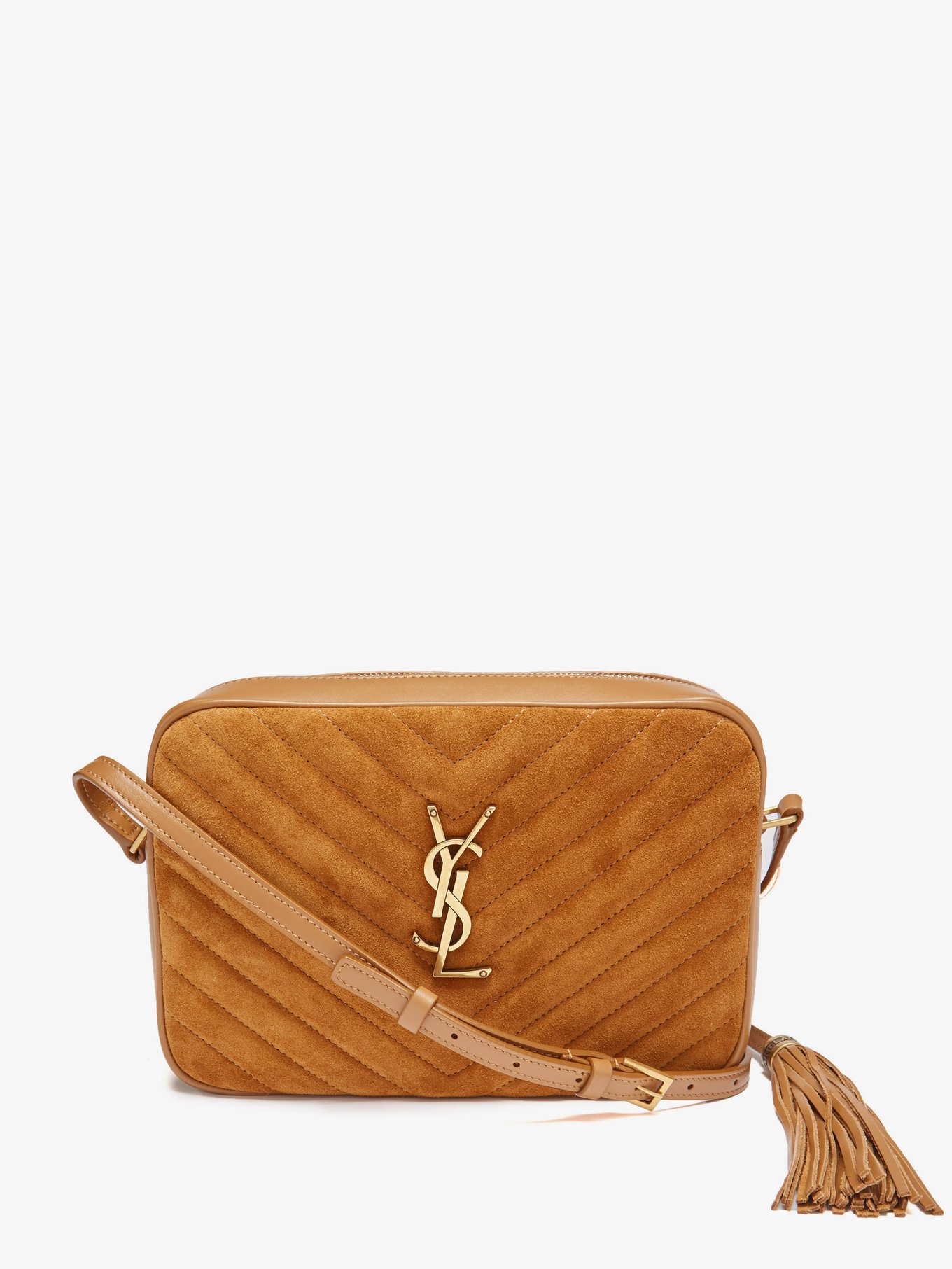 ysl tan suede bag