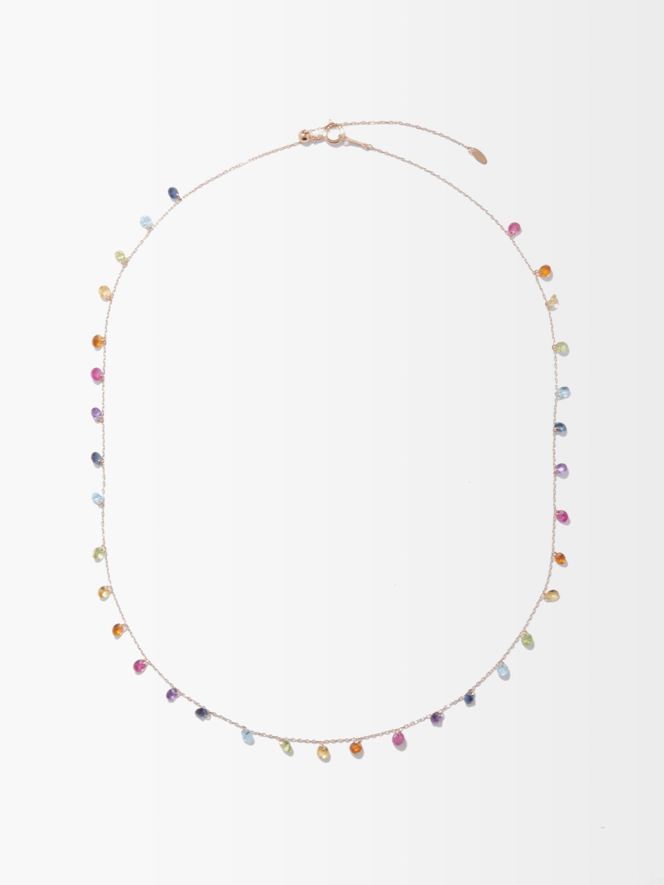 Chakras sapphire & 18kt rose-gold necklace | Persee