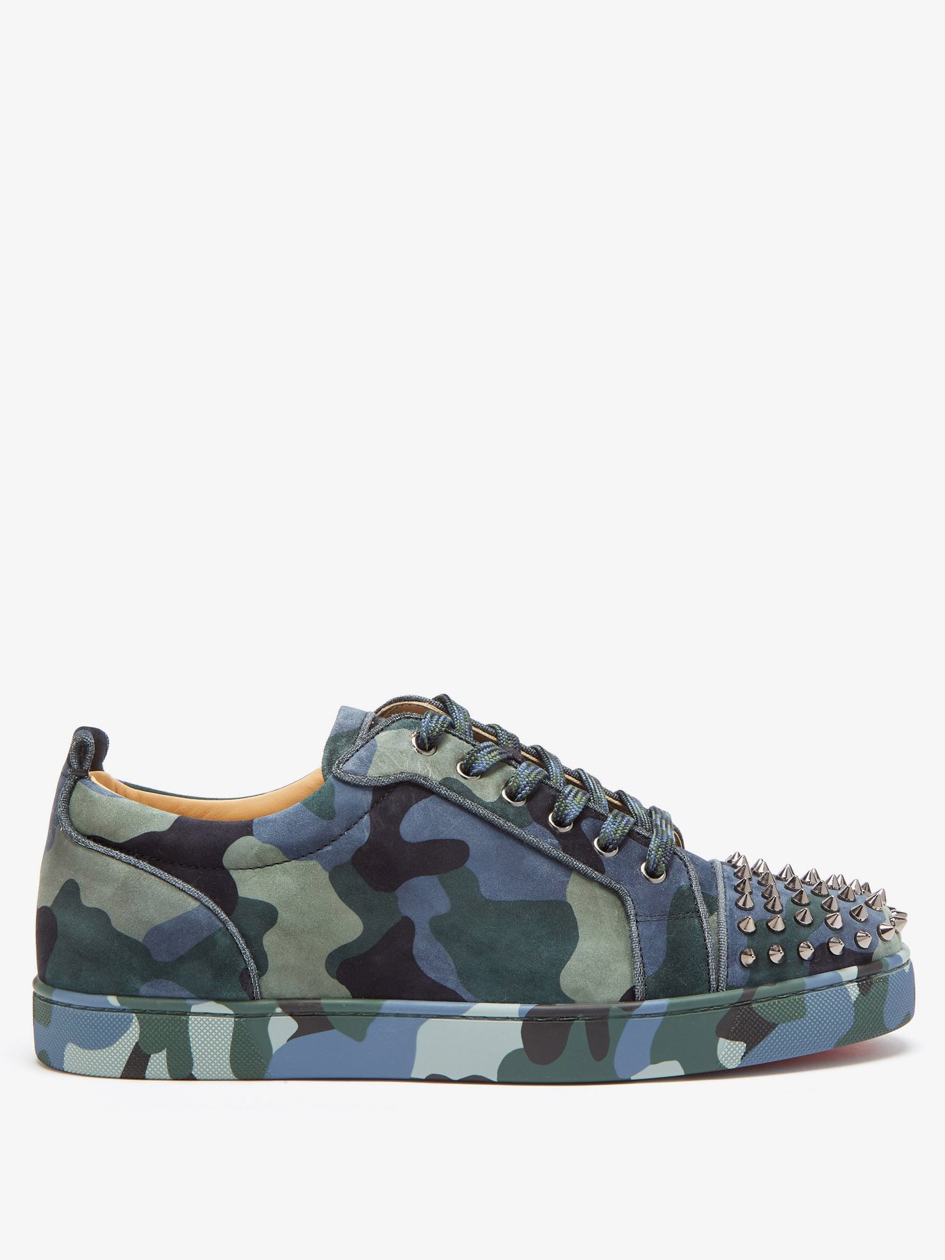 Blue Louis Junior Spikes Orlato suede trainers | Christian Louboutin | MATCHESFASHION
